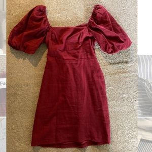 super cute cotton puff sleeve dress